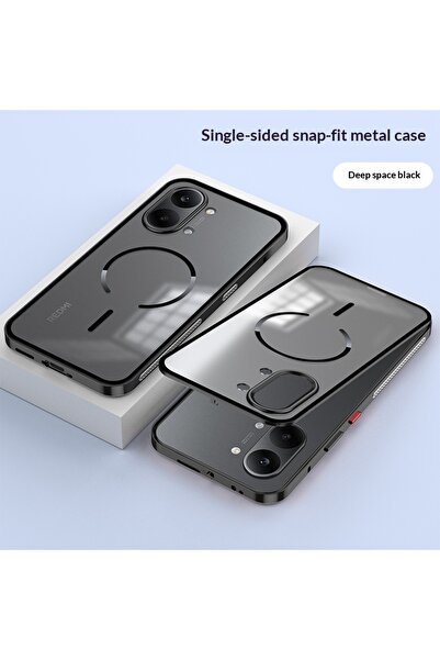 Choice1 Poco X8 Pro Max black Aluminium Alloy Metal Frame Bumper + Acrylic Wi...