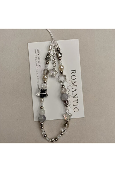 Choice Lanyard A Fashion Silver Star Pearl Beaded Beaded Pendant Phone Xyun C...