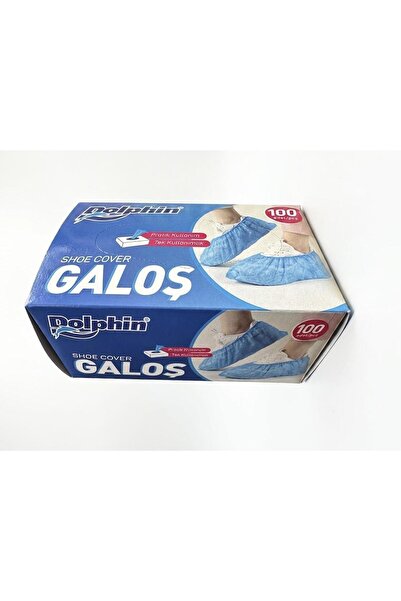 Dolphin Tek Kullanımlık Kalın Pratik Kutulu Galoş - Mavi - 100 Adetlik 1 Paket