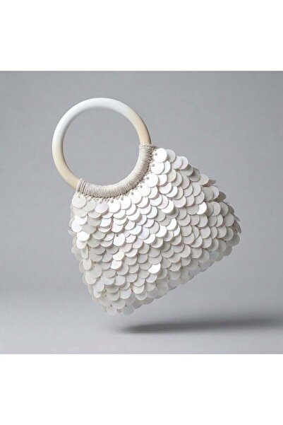 Generic Brand Evening Dress White Sequin Bag