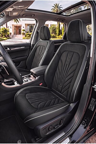Panda Kılıf Panda Premium Verona Series Velvet and Leather Fabric Car Seat Co...