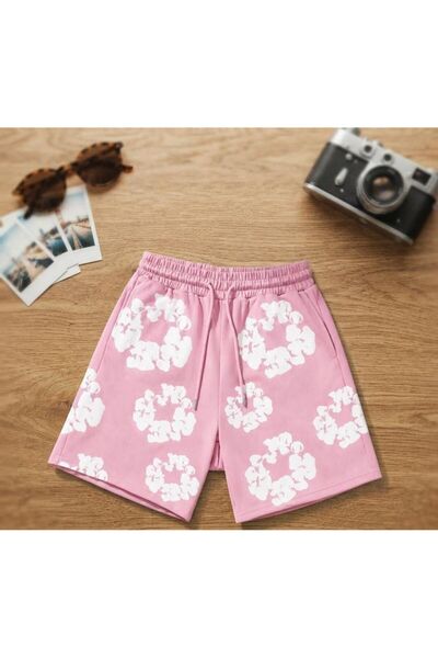 Ryam Mooda Oversize Shorts - 3D Puff Fluffy Floral Printed Cotton Combed Shorts