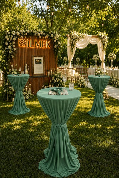ilmek Dertsiz Tied Bistro Tablecloth - Wedding Event Organization Hotel Resta...