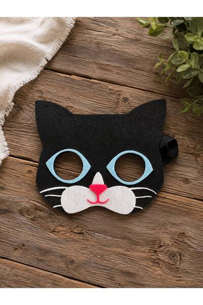 MASSALTOYS çocuk keçe kedi maskesi
