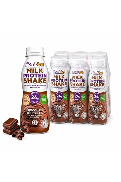 BOMBBAR Milk Protein Shake, Chocolate Ice Cream, 24g Protein, Lactose-Free, N...
