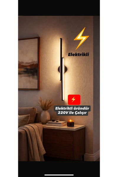 HF DESIGNER Çift Yönlü Günışığı Led Aplik, ELEKTRİKLİ 1 Adet, Modern Dekorati...