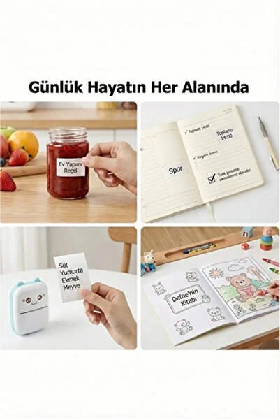 Vothoon Kendinden Yapışkanlı Çocuk Kamera Baskı Kağıdı, 5'li Rulo 57X25MM Baskı Termal Kağıt Rulo