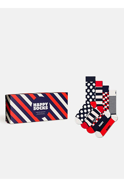 Happy Socks Çok Renkli Kadın Desenli Soket Çorap XBDO09-6002