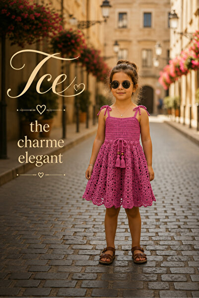 tce the charme elegant Hand-Knitted Custom Design Baby Dress