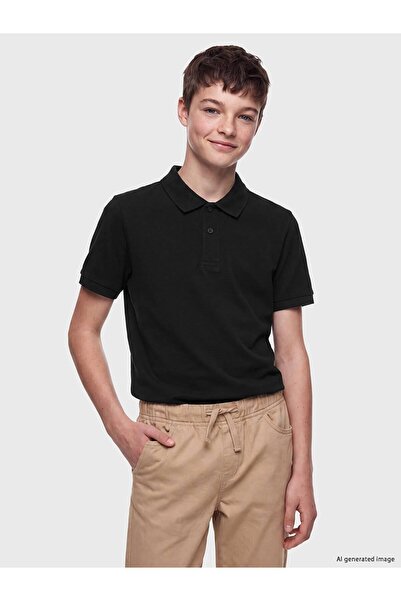 LC Waikiki Lcw Kids Turquoise Polo Collar Boys' Pique T-Shirt
