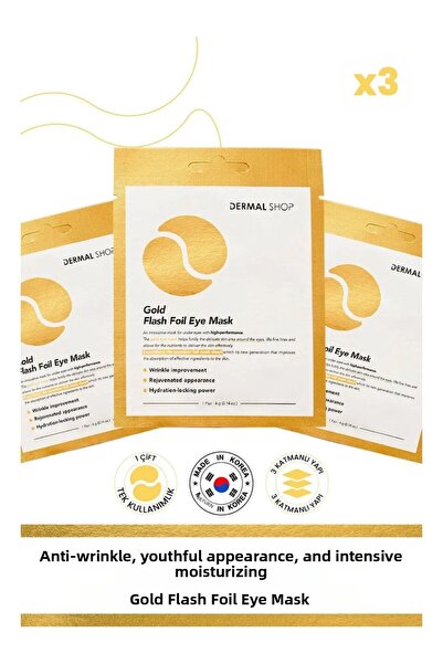 Dermal Disposable 3-Layer Gold Eye Mask X3 Pieces