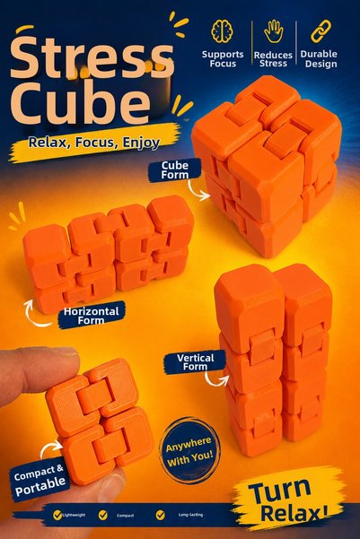 JoyShine Infinity Cube Infinite Cube Stress Cube Moving Cube, Anti Stress Toy Foldable Mind Toy