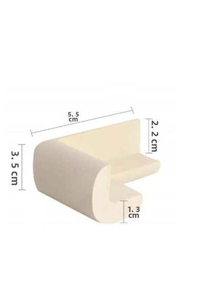 Renkli Duvarlar Self-Adhesive 10 Pieces Cream Sand Beige Thick Shock Absorbing Baby Corner Table Furniture Edge Protector