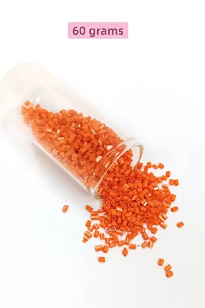 Mestore قطع الخرز الزجاجي 2 مم - 60 جرام - برتقالي - BNC353