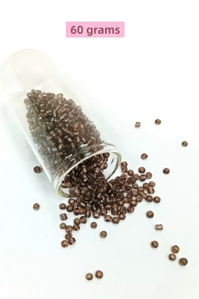 Mestore Bulky Glass Sand Beads (8/0) 3 mm - 60 Grams - Transparent Variegated...