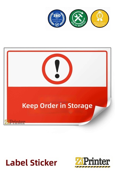 ZiPrinter Warehouse Layout Warning Sign Label 50X70 cm