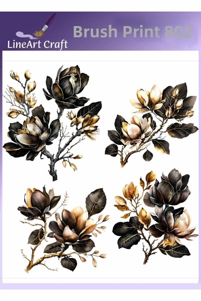 LİNEART Iron-On Rubon Transfer Printing for Wood & Fabric Transfer No:Rb802-3...