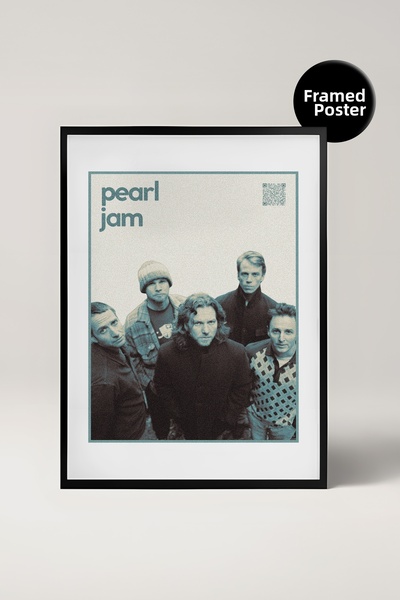 House Gorgeous Pearl Jam Qr Code Music Giants Collection Black Framed Design ...