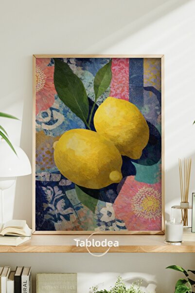 tablodea TD Amalfi Limoni Arte – Pictură vintage cu lămâie, decor de perete m...