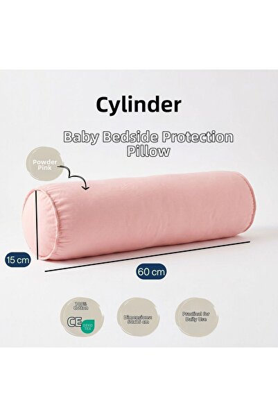 JOYFUL KIDS Cylinder Baby Bed Edge Protection 100% Cotton Antiallergic Pink