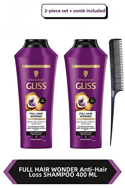 Gliss شامبو فول هير ووندر المضاد للتساقط 400 مل × 2 قطعة