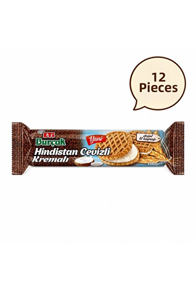 Eti Burçak Coconut Creamy Oatmeal Biscuits 100 g X 12 Pieces