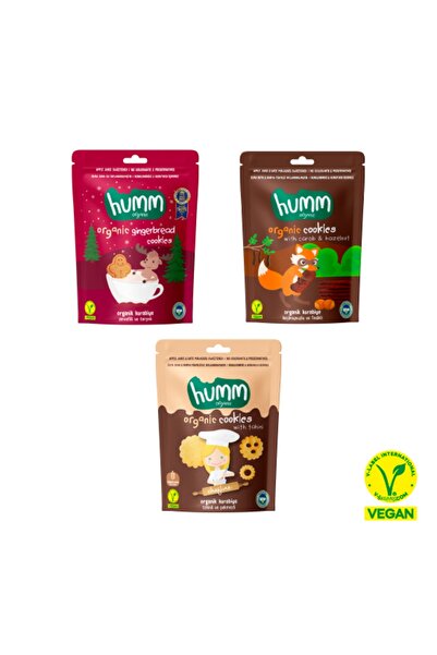 Humm Organic حزمة وجبات خفيفة من الكوكيز العضوي النباتي بالزنجبيل والشمر والط...