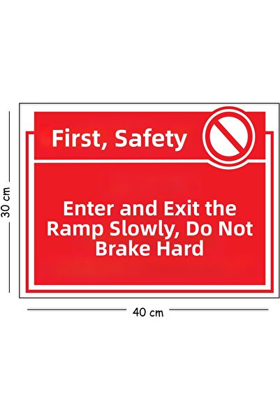 Mayeka Metal Sign: Go Slowly and Exit, Do Not Brake Abrasively 30X40 cm A3 Wa...