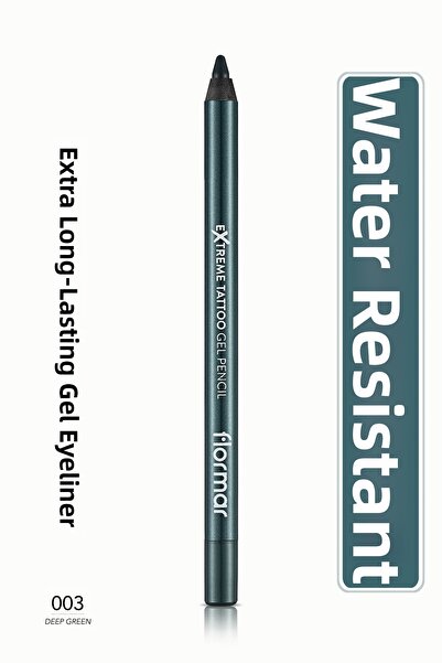 Flormar قلم جل للوشم Extreme Tattoo Gel Pencil 003 Deep Green Gel Eye Pencil ...