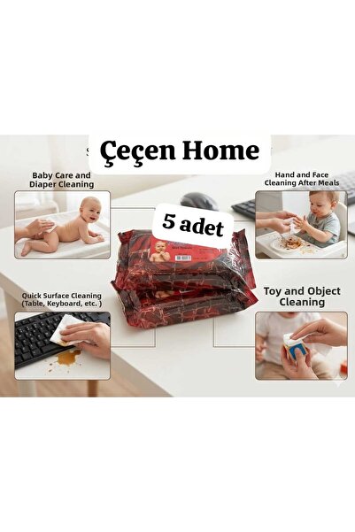 ÇEÇEN HOME 5-Pack Advantage Wet Towels - Total 320 Sheets - Alcohol-Free with...