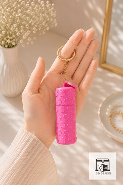 ÇK 3D TASARIM Lip Balm and Lipstick Case Keychain and Bag Accessory