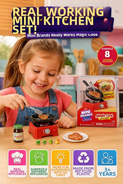 Zuru Mini Brands Really Works Magic Cook Kitchen Pan Working Mini Cooker Set ...
