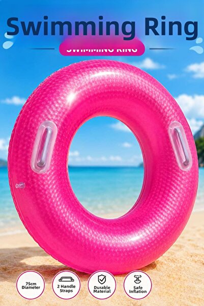 Fidan oyuncak 75 cm Swim Ring with Handle Thick Pvc Sea and Pool Ring Swim Ri...