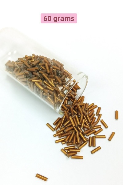 Generic Brand خرز قطع مواسير طويلة قطر 2 مم طول 10 مم - 60 جرام - ذهبي - BNC287