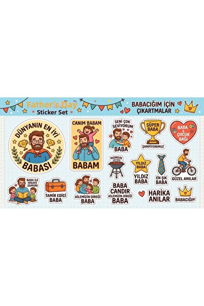 TELLGRAF Father's Day Themed Sticker Set (21X30 cm 1 Set)