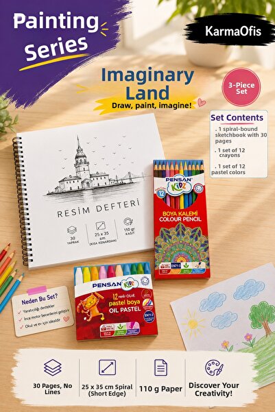 KarmaOfis Painting Series – Colorful Starter Set |   25X35 cm Spiral Drawing ...