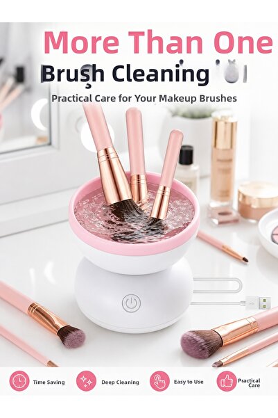 Generic Brand Electric Makeup Brush Cleaner USB Powered Automatic Brush Washi...