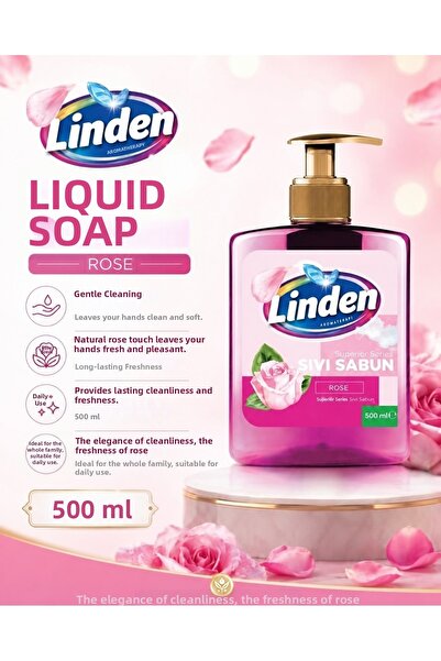 Linden Liquid Soap Rose 500 ml