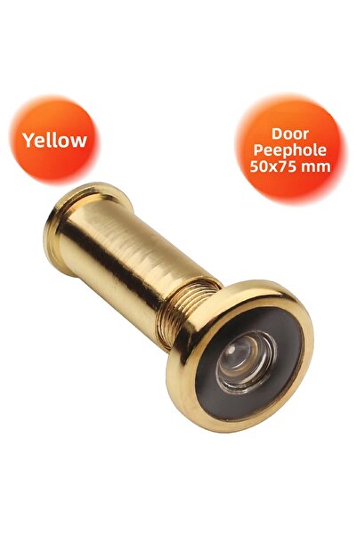 Nobel Door Viewer, 50X75 Mm, 180 °   Steel Door Binocular, Golden Yellow