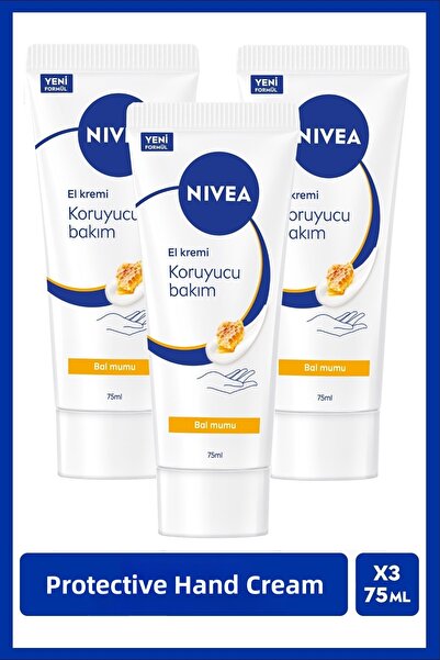 NIVEA 75ml Protective Hand Care Cream - Moisturizing, No Greasy Feel, Rose Sc...