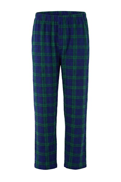 Trendyol Collection Navy Blue Plaid / Checkered Homewear Pajama Bottoms Tmnaw...