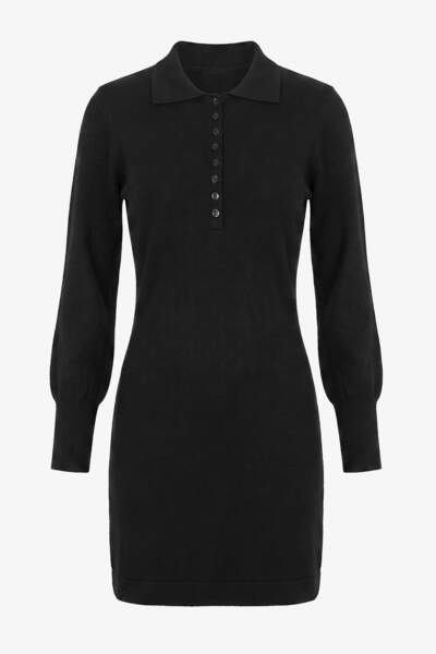Trendyol Collection Black Padded Premium Yarn/Special Yarn Knitwear Dress Two...