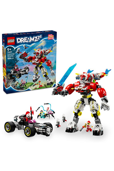 LEGO DREAMZzz Robotul Tiger al lui Cooper și Mașina Hot Rod a lui Zero (71497)