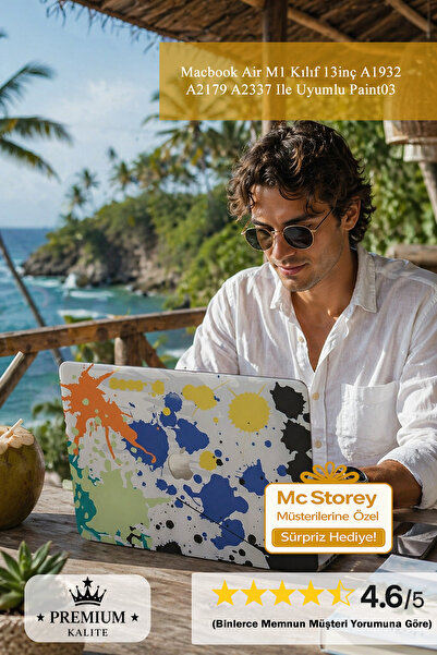 Mcstorey Macbook Air M1 Kılıf 13inç A1932 A2179 A2337 Ile Uyumlu Paint03