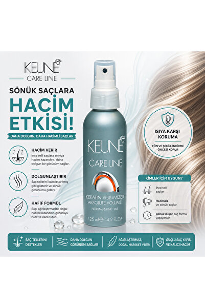 Keune Care Line Keratin Volumizer 125 ml | İnce Telli Saçlar İçin Hacimlendir...