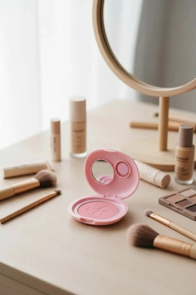 Miniso Lisanslı Minimalist Serisi Toz Allık No 02 - Yumuşak Pembe Tonlu ve Da...