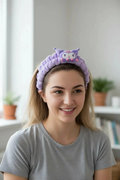 SANRIO Lisanslı Kuromi Kabarık Peluş Saç Bandı 20 Cm – Makyaj & Cilt Bakımı