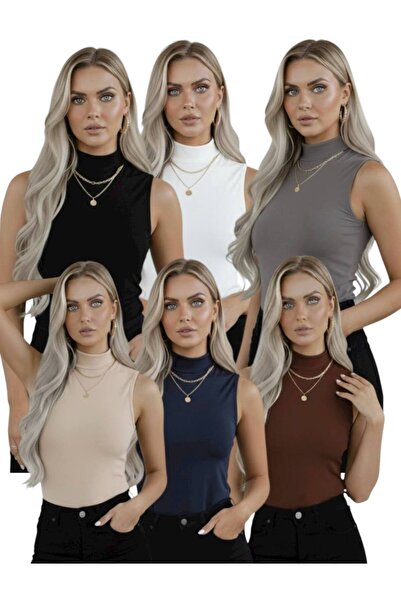 hashtag Γυναικείο 6-τεμαχίων αμάνικο κορμάκι βισκόζης με 6 τεμάχια Fisherman