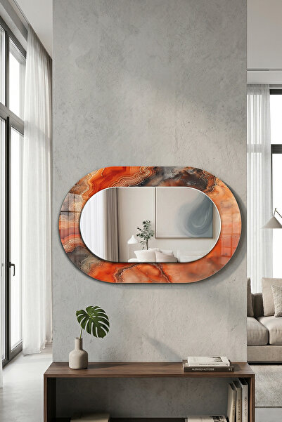 Decorita Dekor Camı ve Ayna | Amber Akik Desenli Dekoratif Ayna