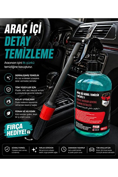 ROX KİMYA DETAYLI TEMİZLİK KOLTUK DÖŞEME 500ml + DETAY FIRÇASI